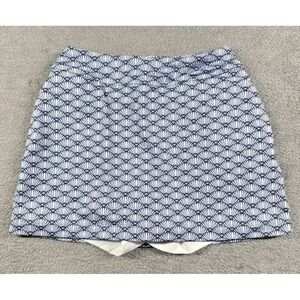Puma Junior Girls' Scallop Knit Cloudspun Golf/Tennis Skort Blue + White 7/8 NWT